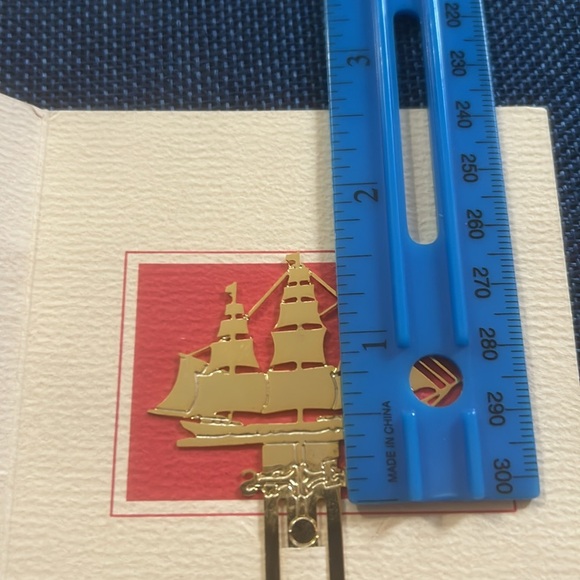 Vtg Tall Ship Bookmark by Weathervanes Over America - Picture 7 of 11